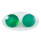 Green Onyx 1PC Large 10x10 MM Round Faceted Green Shine Semi Precious Loose Gems