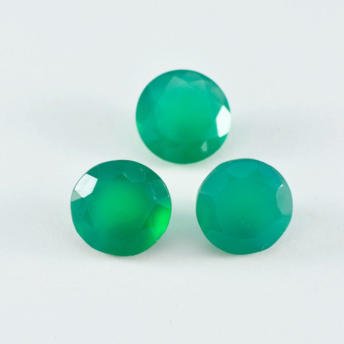 Green Onyx 1PC Large 11x11 MM Round Faceted Green Fine Semi Precious Loose Gemstone
