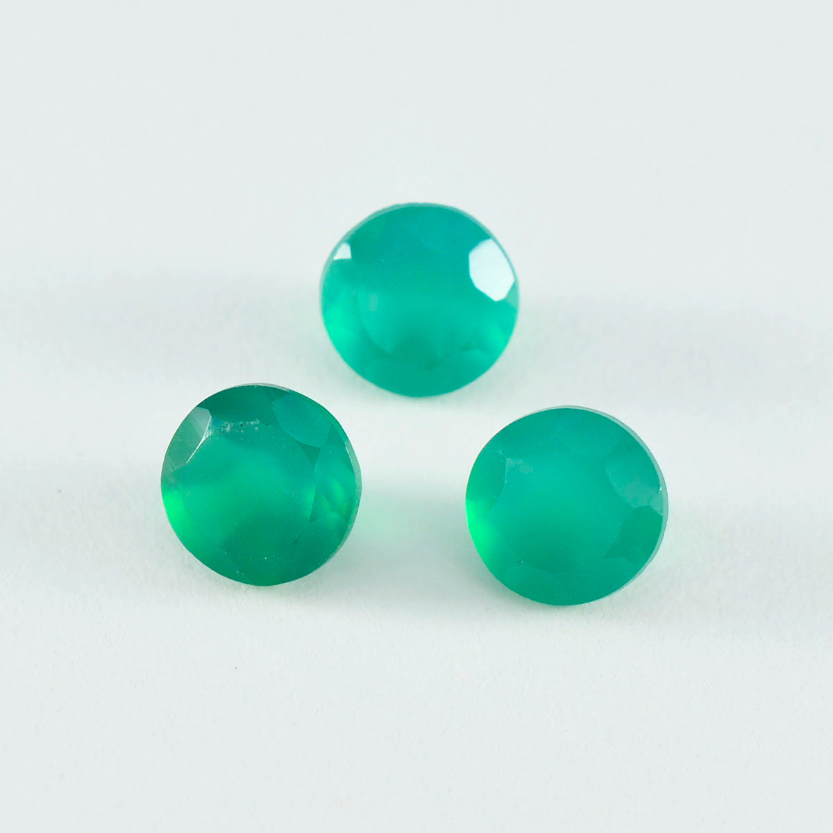 Green Onyx 1PC Large 12x12 MM Round Faceted Green High Quality Semi Precious Loose Gemstones