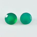 Green Onyx 1PC Chunky 14x14 MM Round Faceted Green Genuine Semi Precious Loose Gems