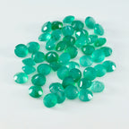 Green Onyx 10PC Tiny 5x5 MM Round Faceted Green Sparkling Semi Precious Gems