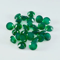 Green Onyx 1PC Small 7x7 MM Round Faceted Green Splendid Semi Precious Loose Gemstone