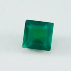 Green Onyx 1PC Chunky 15x15 MM Square Faceted Green Superior Semi Precious Loose Gemstone