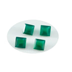 Green Onyx 1PC Tiny 6x6 MM Square Faceted Green Polished Semi Precious Loose Gems