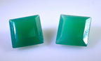 Green Onyx 1PC Large 12x12 MM Square Faceted Green High Quality Semi Precious Loose Gemstones