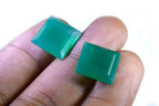 Green Onyx 1PC Chunky 13x13 MM Square Faceted Green Natural Semi Precious Gems