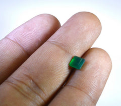 Green Onyx 1PC Chunky 15x15 MM Square Faceted Green Superior Semi Precious Loose Gemstone