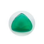 Green Onyx 1PC Chunky 15x15 MM Triangle Faceted Green Superior Semi Precious Loose Gemstone