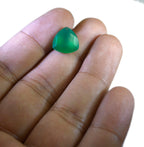 Green Onyx 1PC Large 12x12 MM Triangle Faceted Green High Quality Semi Precious Loose Gemstones