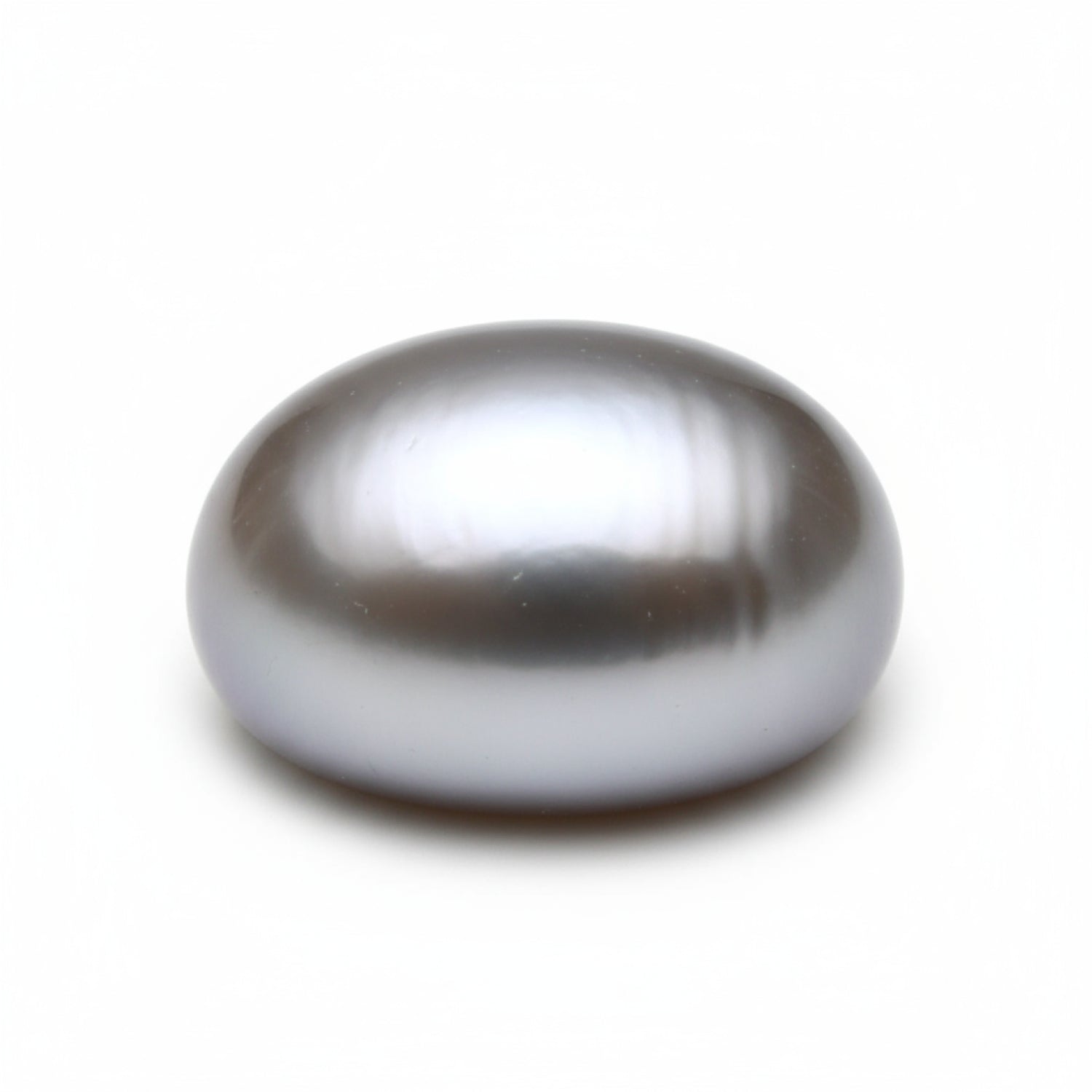 Gray Pearl 1PC Small 6x8 MM Oval Cabochon Gray Fiery semi Precious Loose Gemstone