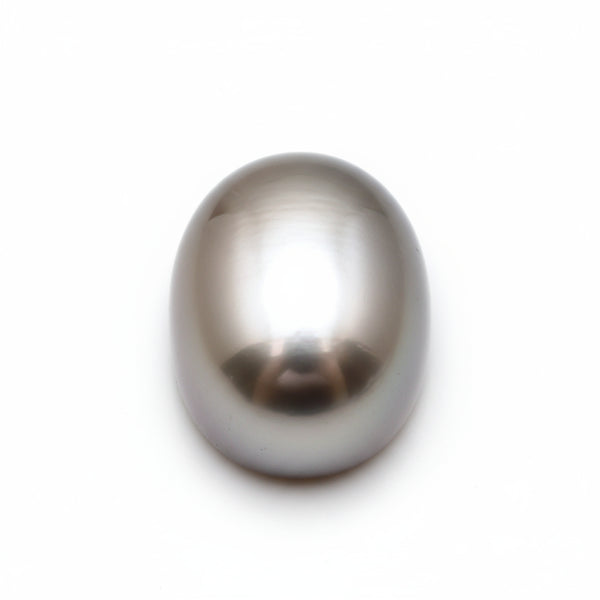 Gray Pearl 1PC Small 6x9 MM Oval Cabochon Gray Brilliant semi Precious Loose Gemstones