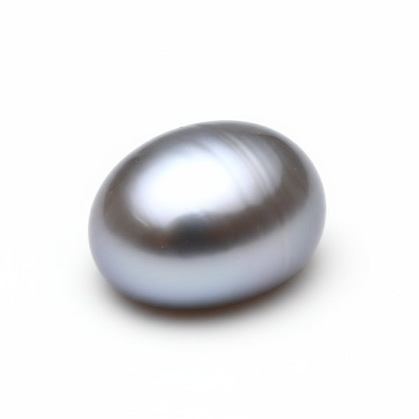 Gray Pearl 1PC Small 6x9 MM Oval Cabochon Gray Brilliant semi Precious Loose Gemstones