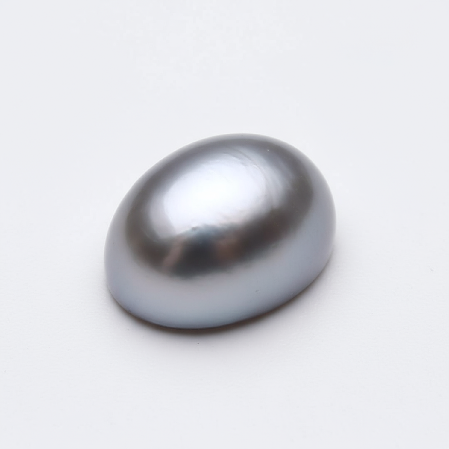 Gray Pearl 1PC Medium 7x10 MM Oval Cabochon Gray Polished semi Precious Precious Gemstone Image secondaire du produit