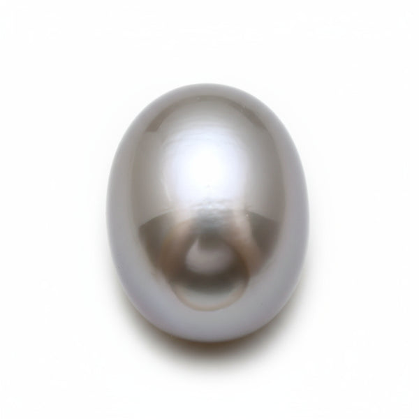 Gray Pearl 1PC Small 7x9 MM Oval Cabochon Gray Sparkling semi Precious Semi Precious Gemstone
