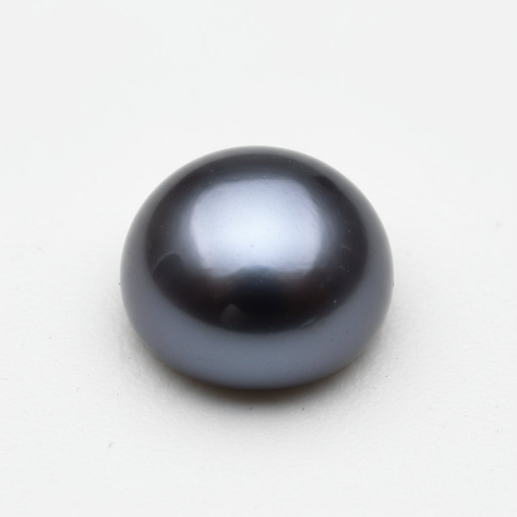 Gray Pearl 1PC Small 7x7 MM Round Cabochon Gray Fiery semi Precious Semi Precious Gemstone