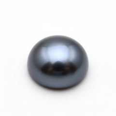 Gray Pearl 1PC Small 8x8 MM Round Cabochon Gray Brilliant semi Precious Precious Gemstone