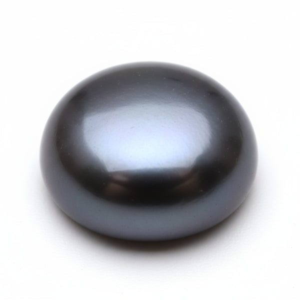 Gray Pearl 1PC Small 8x8 MM Round Cabochon Gray Brilliant semi Precious Precious Gemstone