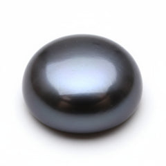 Gray Pearl 1PC Small 8x8 MM Round Cabochon Gray Brilliant semi Precious Precious Gemstone