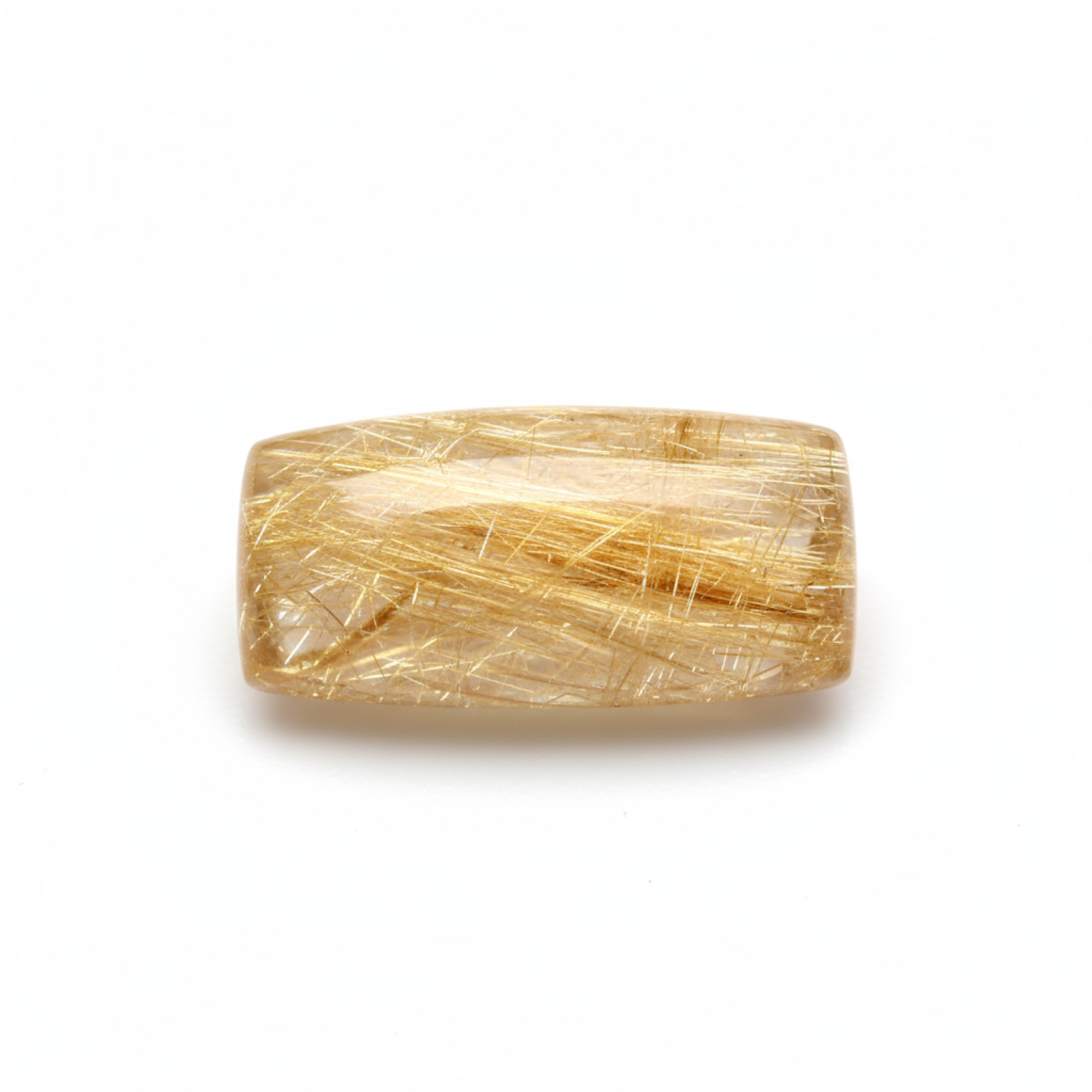 Golden Rutile 1PC Small 5x10 MM Baguette Cabochon Yellow Fine semi Precious Gems Huvudsaklig produktbild