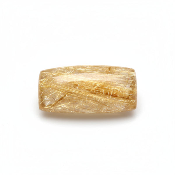 Golden Rutile 1PC Small 5x10 MM Baguette Cabochon Yellow Fine semi Precious Gems