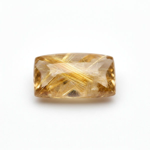Golden Rutile 1PC Small 5x10 MM Baguette Cabochon Yellow Fine semi Precious Gems