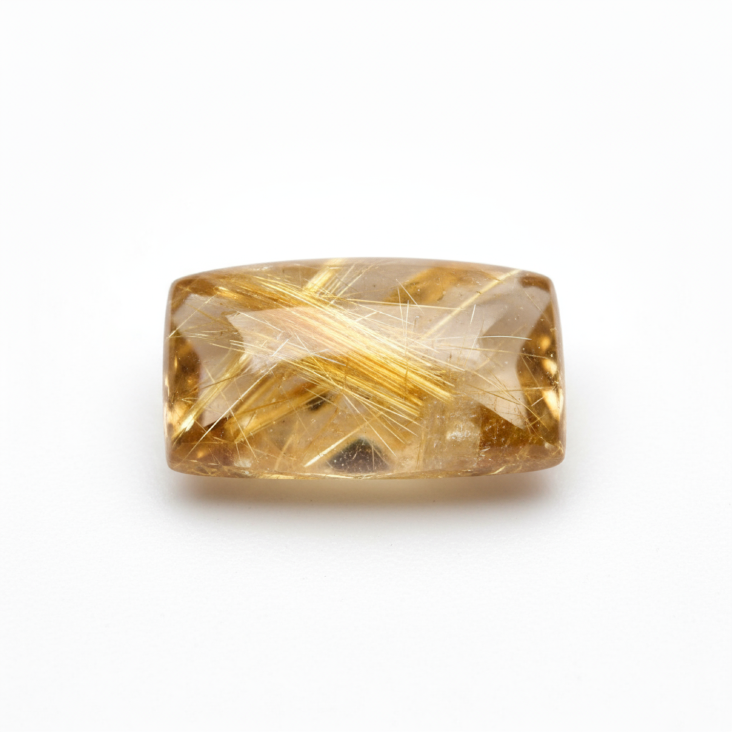 Golden Rutile 1PC Small 6x12 MM Baguette Cabochon Yellow High-Quality semi Precious Loose Gems Image principale du produit