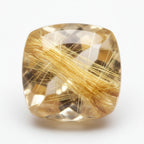 Golden Rutile 1PC Large 10x10 MM Cushion Cabochon Yellow Shine semi Precious Precious Gemstone