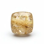 Golden Rutile 1PC Tiny 6x6 MM Cushion Cabochon Yellow Polished semi Precious Loose Gems