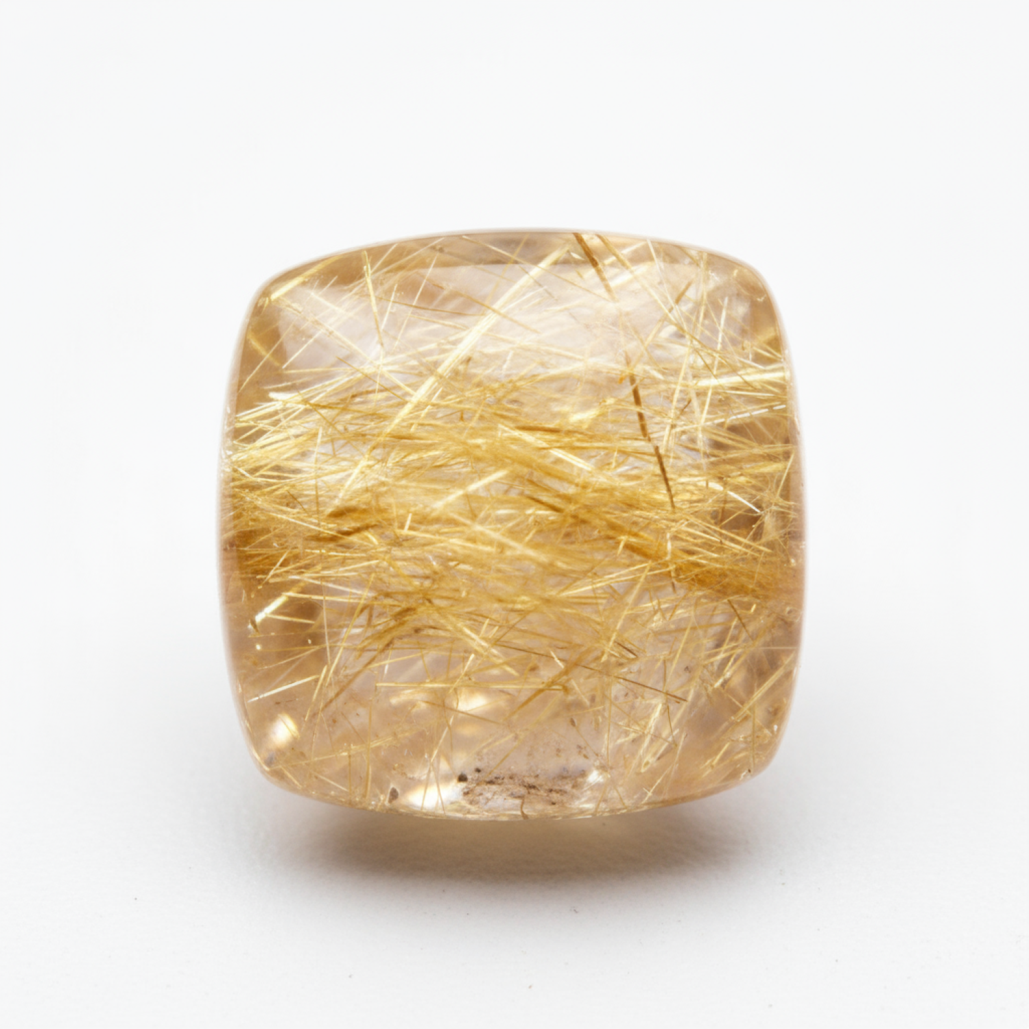 Golden Rutile 1PC Tiny 6x6 MM Cushion Cabochon Yellow Polished semi Precious Loose Gems Secondary image