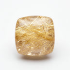 Golden Rutile 1PC Tiny 6x6 MM Cushion Cabochon Yellow Polished semi Precious Loose Gems