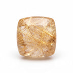 Golden Rutile 1PC Small 7x7 MM Cushion Cabochon Yellow Splendid semi Precious Loose Gemstone