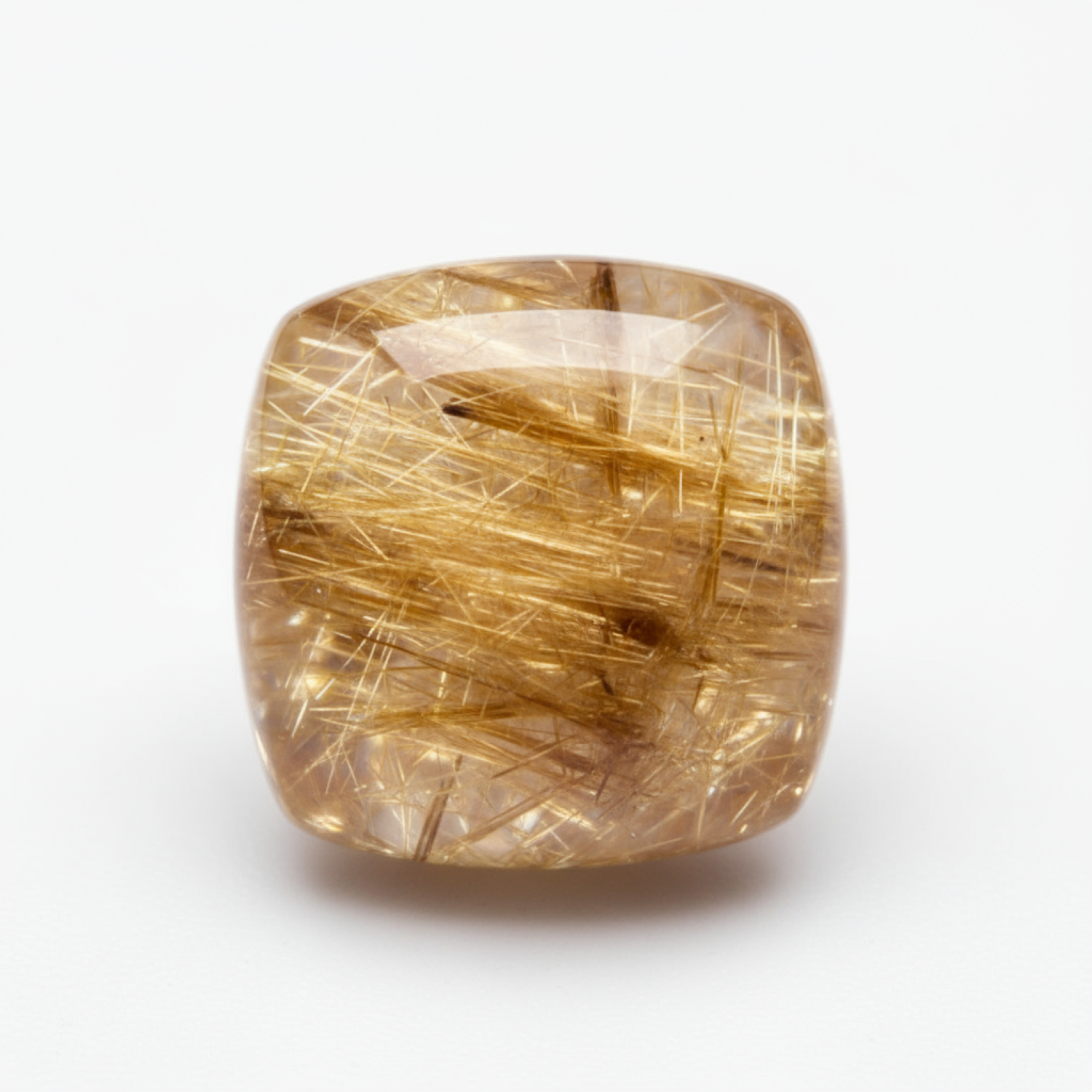 Golden Rutile 1PC Small 7x7 MM Cushion Cabochon Yellow Splendid semi Precious Loose Gemstone Image secondaire du produit