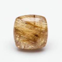 Golden Rutile 1PC Small 7x7 MM Cushion Cabochon Yellow Splendid semi Precious Loose Gemstone