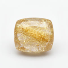 Golden Rutile 1PC Small 8x8 MM Cushion Cabochon Yellow Luster semi Precious Loose Gemstones