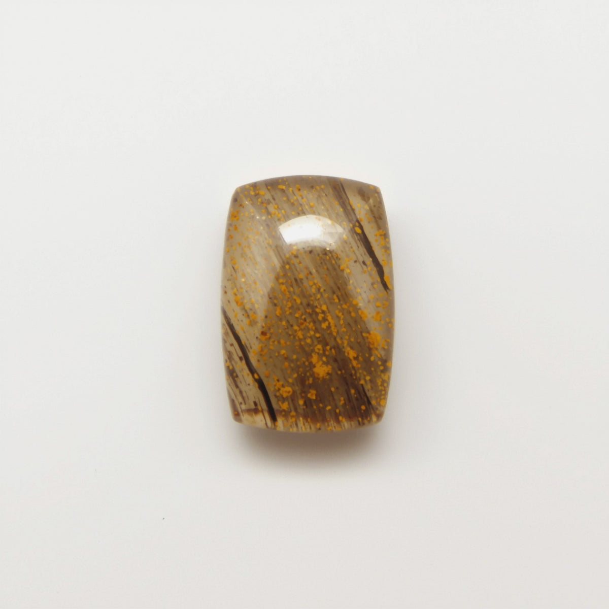 Golden Rutile 1PC Small 7x9 MM Emerald Cabochon Yellow High-Quality semi Precious Precious Gemstone