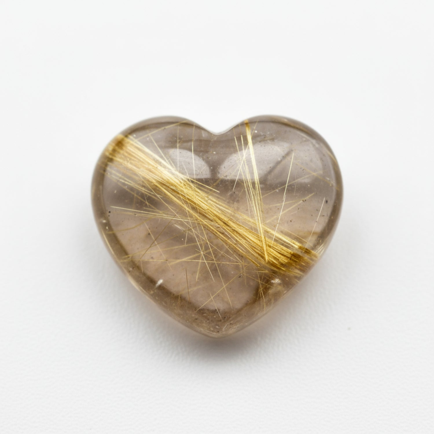 Golden Rutile 1PC Tiny 6x6 MM Heart Cabochon Yellow Superior semi Precious Loose Gemstone
