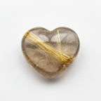 Golden Rutile 1PC Tiny 6x6 MM Heart Cabochon Yellow Superior semi Precious Loose Gemstone