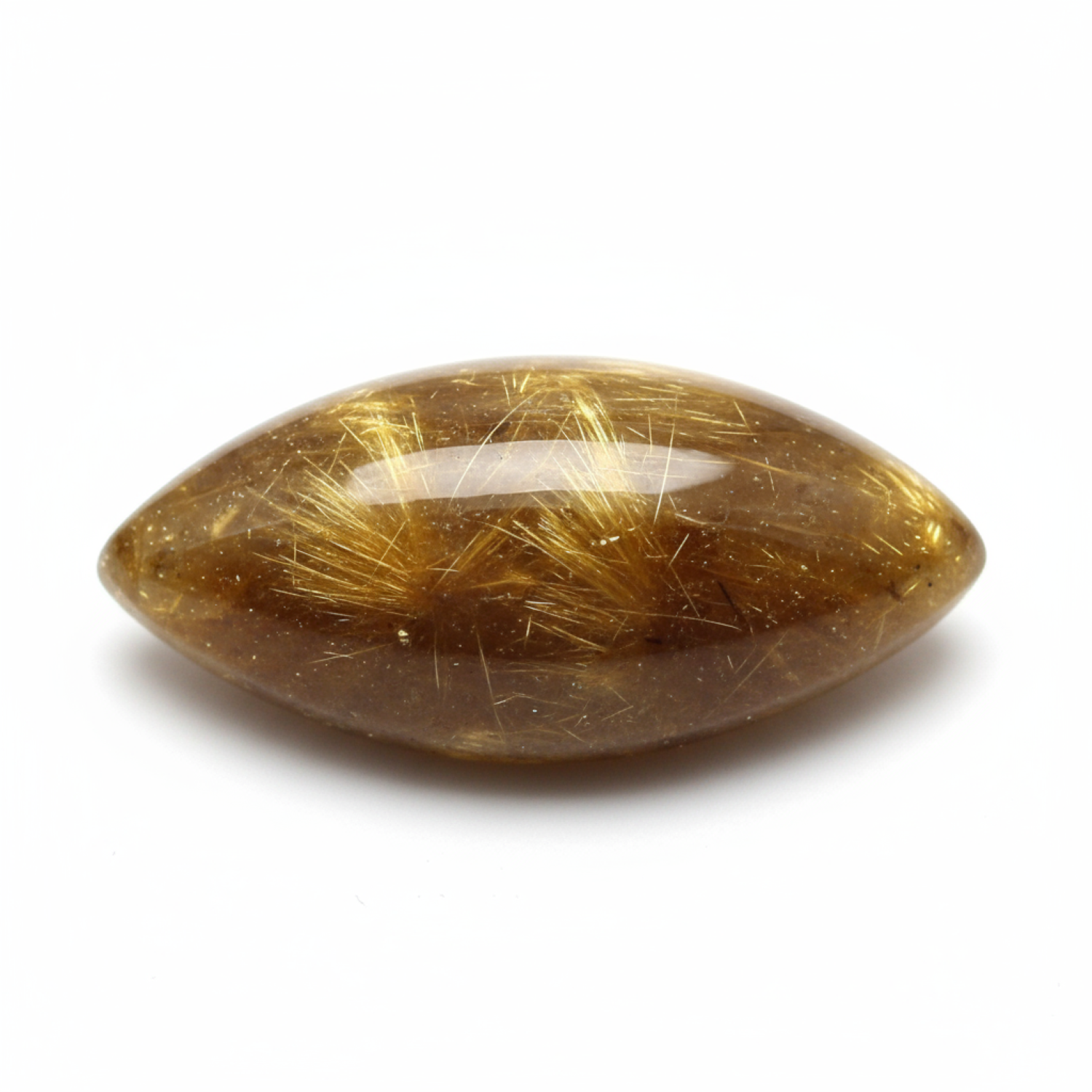 Golden Rutile 10PC Tiny 4x8 MM Marquise  Cabochon Yellow Genuine semi Precious Precious Gemstone Secundaire afbeelding