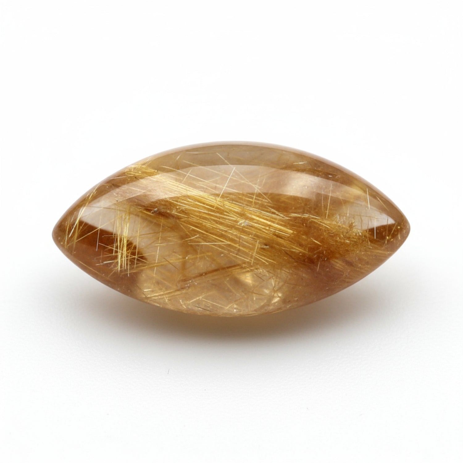 Golden Rutile 1PC Small 6x12 MM Marquise  Cabochon Yellow Pure semi Precious Loose Gems