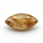 Golden Rutile 1PC Small 6x12 MM Marquise  Cabochon Yellow Pure semi Precious Loose Gems
