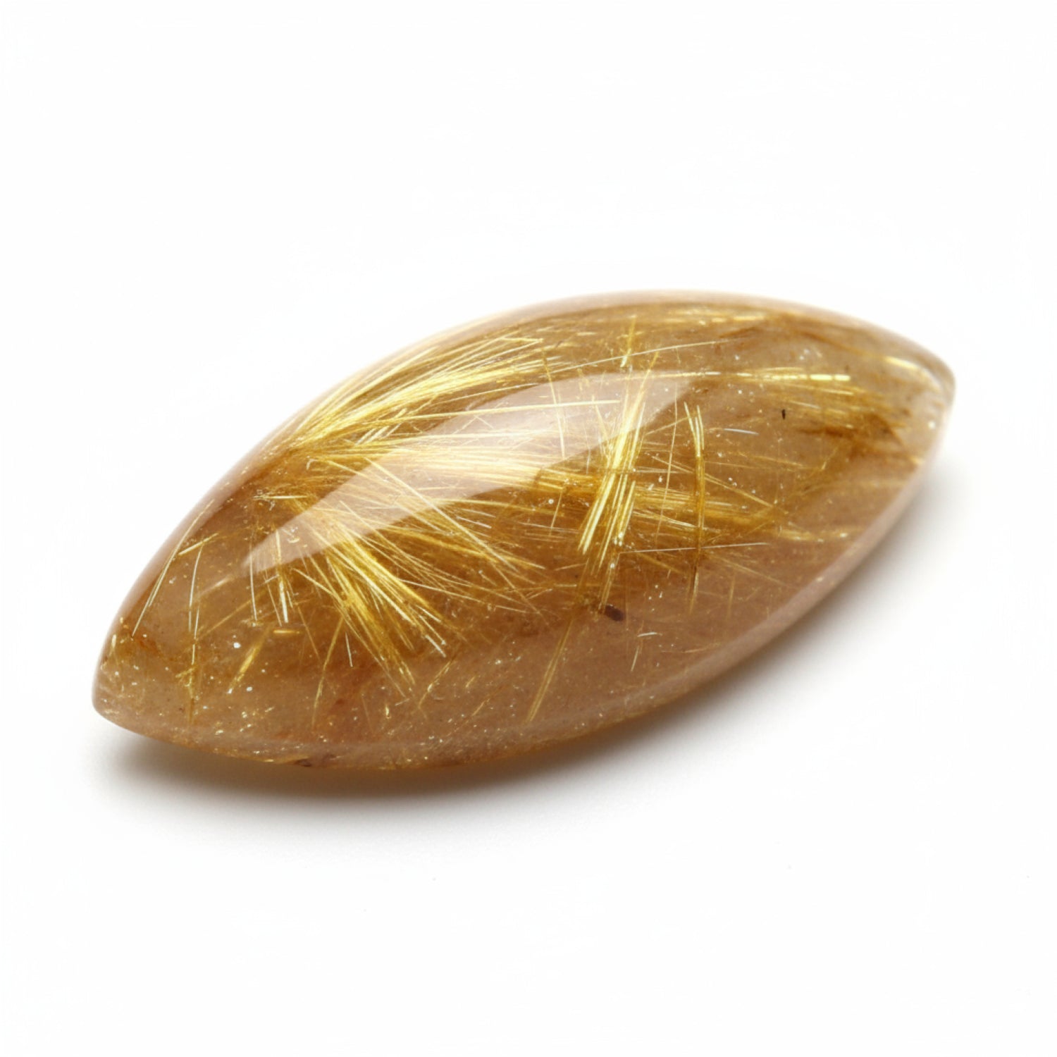 Golden Rutile 1PC Medium 7x14 MM Marquise  Cabochon Yellow Fiery semi Precious Loose Gemstone