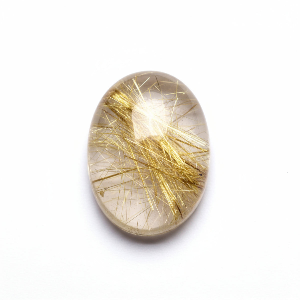 Golden Rutile 1PC Tiny 5x7 MM Oval Cabochon Yellow Splendid semi Precious Semi Precious Gemstone