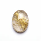 Golden Rutile 1PC Small 6x8 MM Oval Cabochon Yellow Luster semi Precious Precious Gemstone