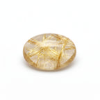 Golden Rutile 1PC Small 6x9 MM Oval Cabochon Yellow Lustrous semi Precious Gems