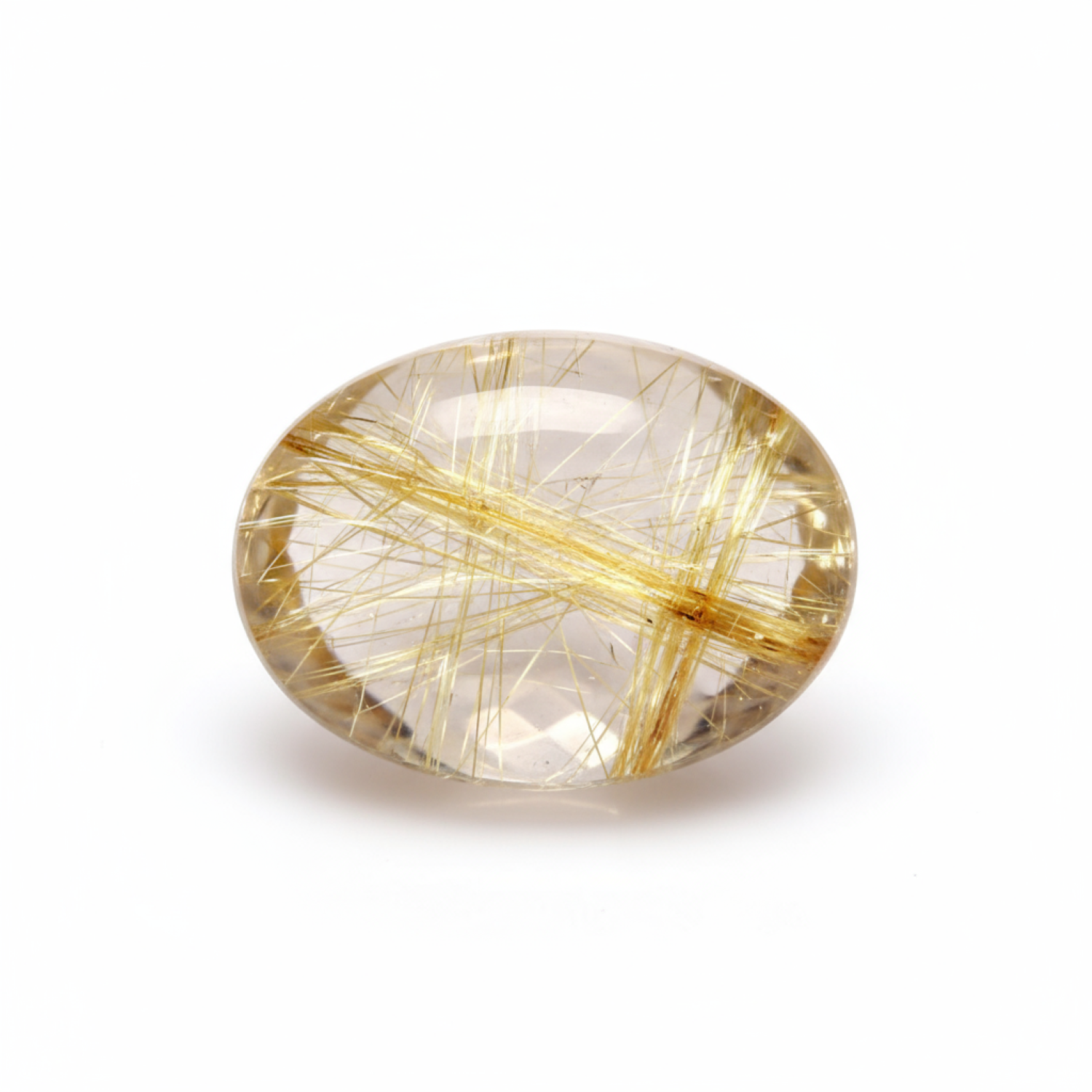 Golden Rutile 1PC Medium 8x10 MM Oval Cabochon Yellow High-Quality semi Precious Loose Gemstones Image principale du produit