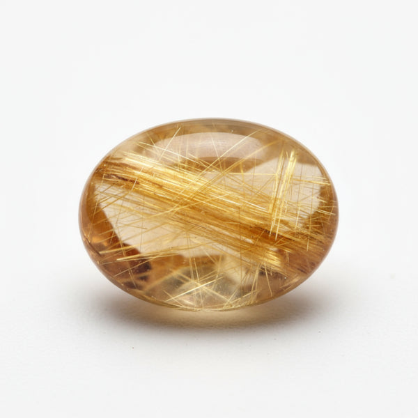 Golden Rutile 1PC Medium 8x10 MM Oval Cabochon Yellow High-Quality semi Precious Loose Gemstones