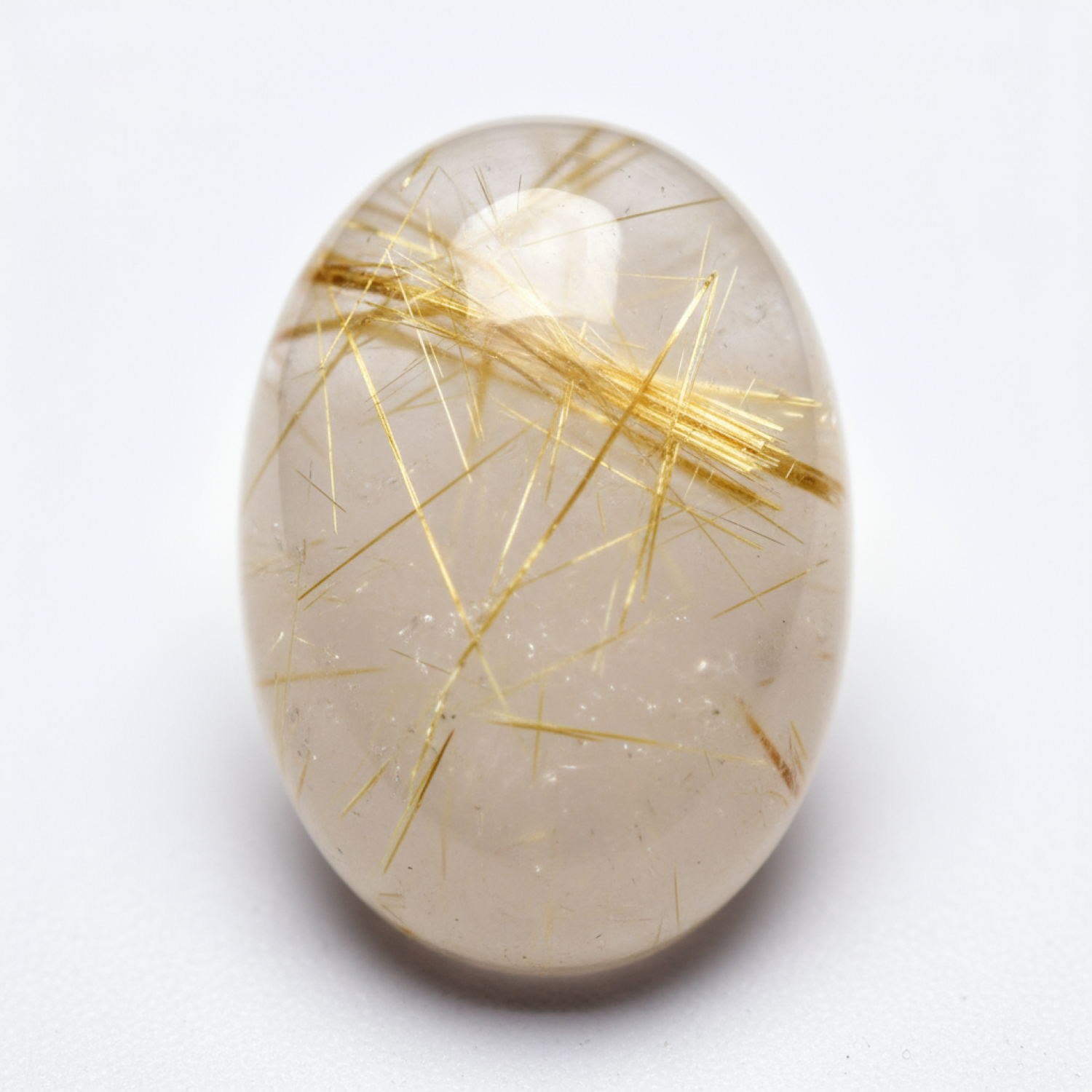 Golden Rutile 1PC Large 8x12 MM Oval Cabochon Yellow Genuine semi Precious Precious Gemstone Image secondaire du produit