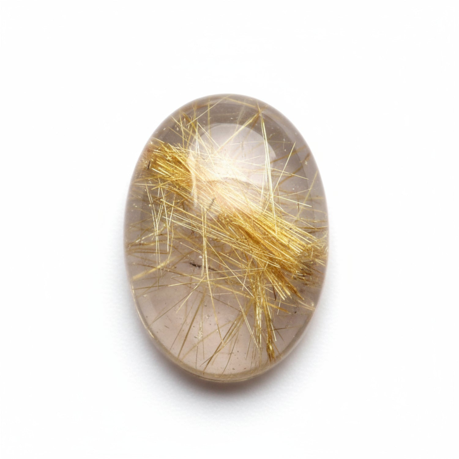 Golden Rutile 1PC Large 9x11 MM Oval Cabochon Yellow Natural semi Precious Semi Precious Gemstone