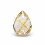 Golden Rutile 1PC Tiny 5x7 MM Pear Cabochon Yellow Sparkling semi Precious Semi Precious Gemstone