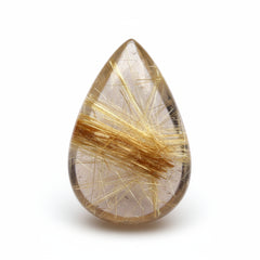Golden Rutile 1PC Tiny 5x7 MM Pear Cabochon Yellow Sparkling semi Precious Semi Precious Gemstone